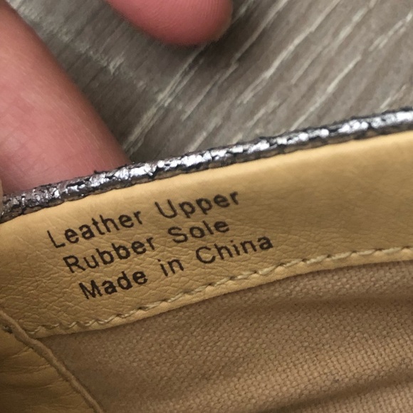 Splendid Jamie Espadrille Flat Metallic Grey 9 - Picture 7 of 7